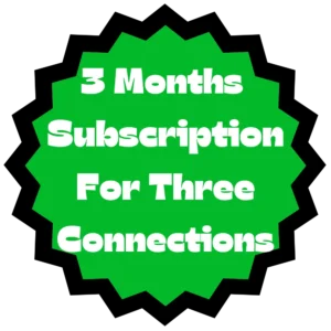3 Months IPTV Subscription For Three Connections
