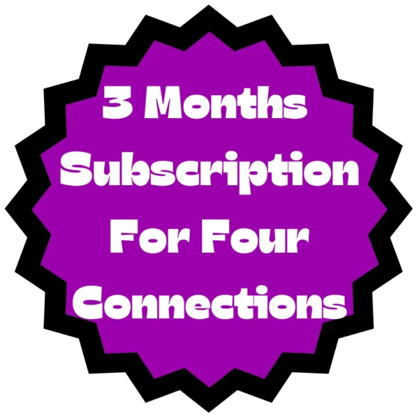 1 Month IPTV Subscription For Four Connections