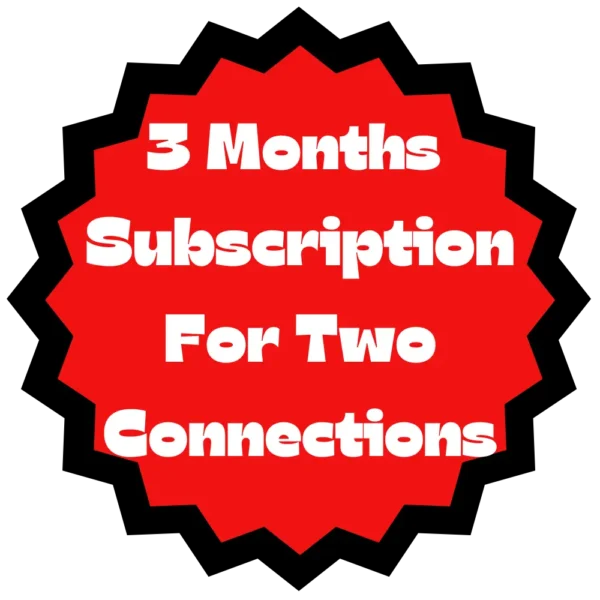 3 Months IPTV Subscriptions For Two Connections