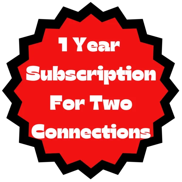 1 Year IPTV Subscription For Two Connections