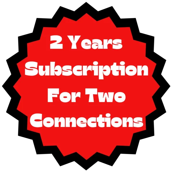 2 Years IPTV Subscription For Two Connections